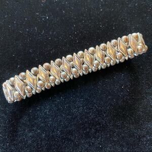 Premier Designs Matte silver antique tone stretch bracelet
